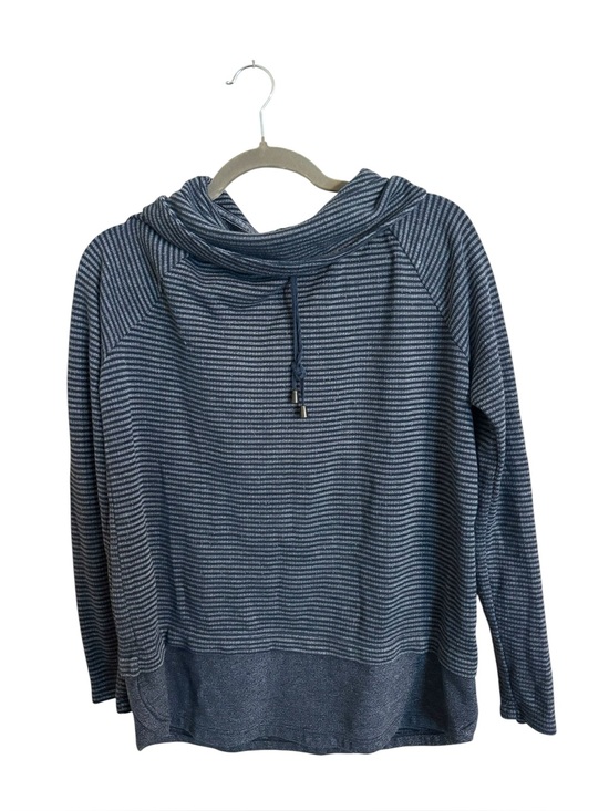J. Jill Sweaters - J.‎ Jill Blue Striped Cowl Neck Pullover Sweater Small